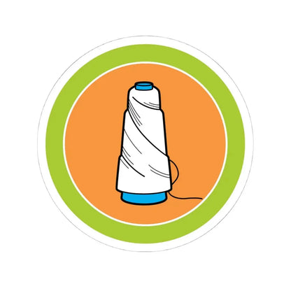 Textile (Boy Scout Merit Badge) STICKER Vinyl Kiss-Cut Decal 4 Inch White - The Sticker Space
