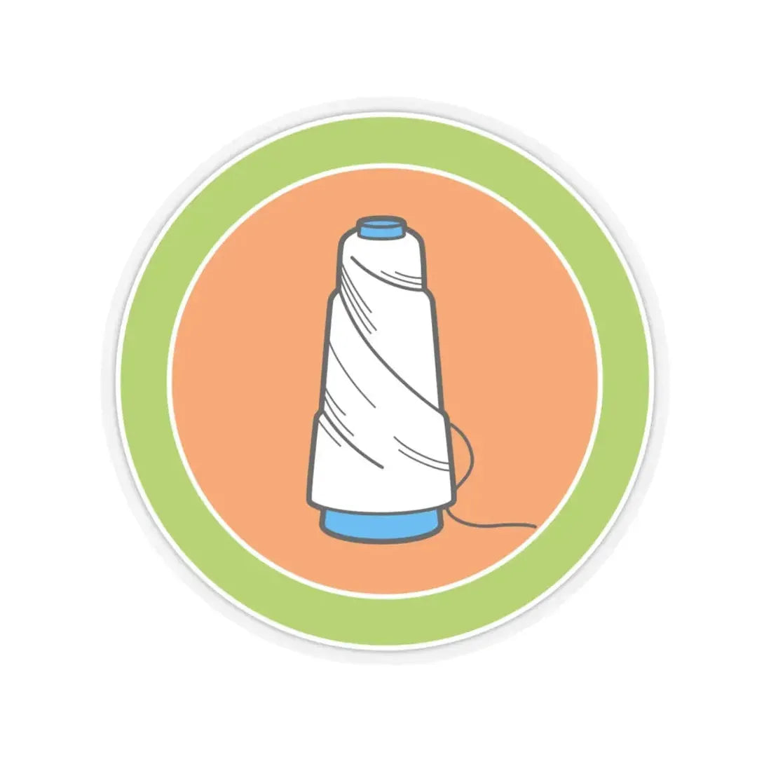 Textile (Boy Scout Merit Badge) STICKER Vinyl Kiss-Cut Decal 6 Inch Transparent - The Sticker Space