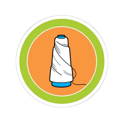 Textile (Boy Scout Merit Badge) STICKER Vinyl Kiss-Cut Decal 6 Inch White - The Sticker Space