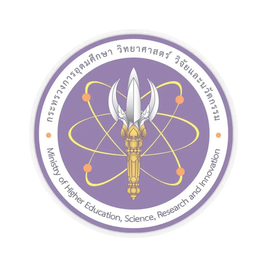 Thai MHESI emblem (Thailand) STICKER Vinyl Kiss-Cut Decal 3 Inch Transparent - The Sticker Space