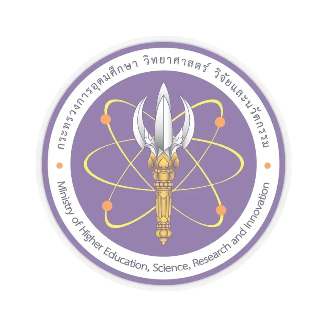 Thai MHESI emblem (Thailand) STICKER Vinyl Kiss-Cut Decal 4 Inch Transparent - The Sticker Space