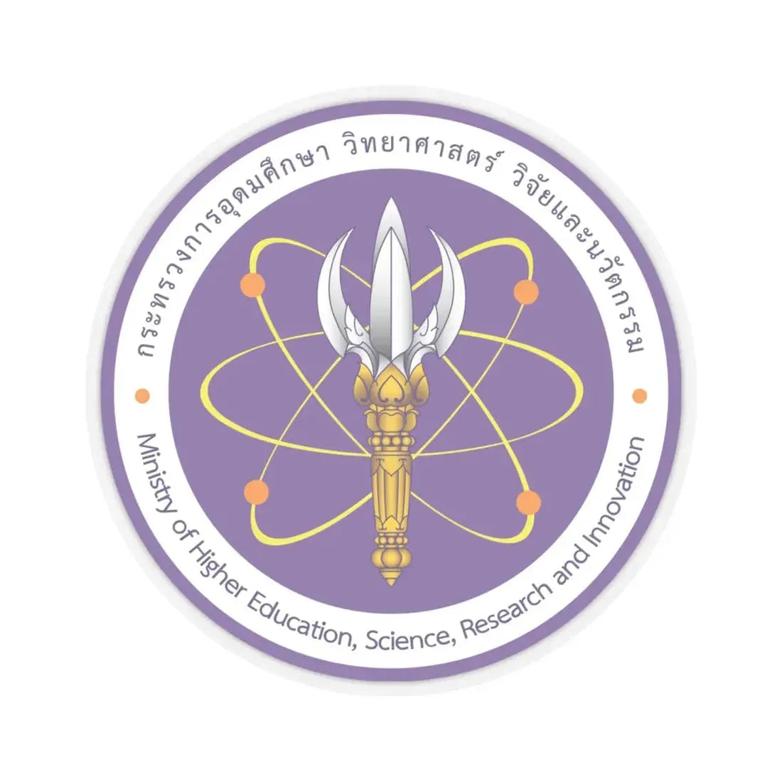 Thai MHESI emblem (Thailand) STICKER Vinyl Kiss-Cut Decal 6 Inch Transparent - The Sticker Space