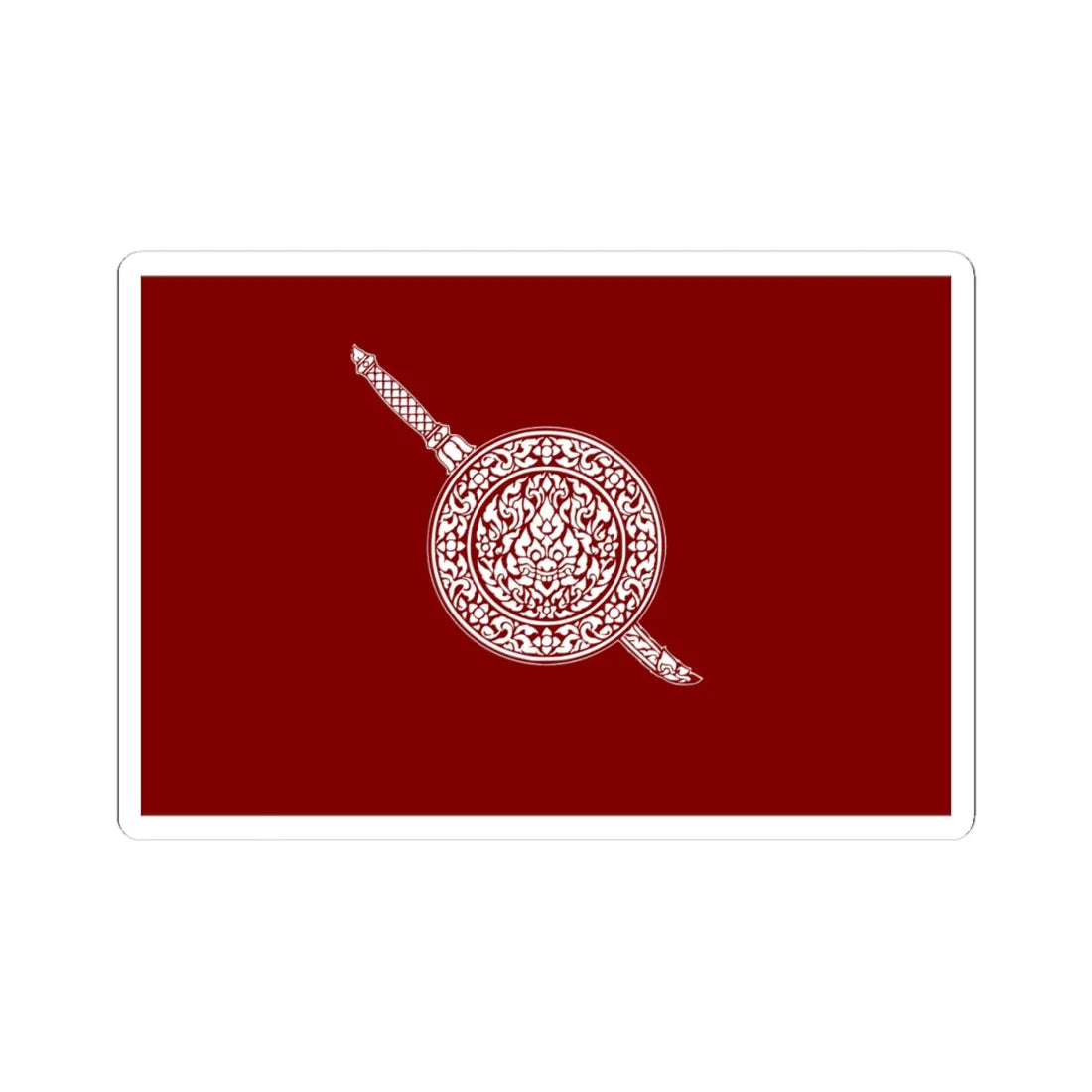 Thai National Police Flag (Thailand) STICKER Vinyl Kiss-Cut Decal 4 Inch White - The Sticker Space