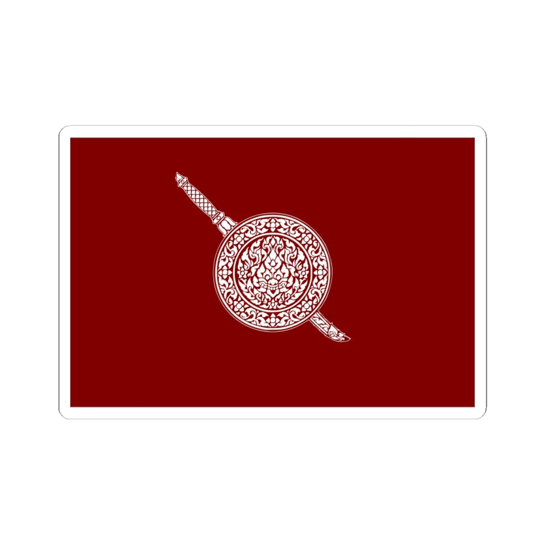 Thai National Police Flag (Thailand) STICKER Vinyl Kiss-Cut Decal 6 Inch White - The Sticker Space