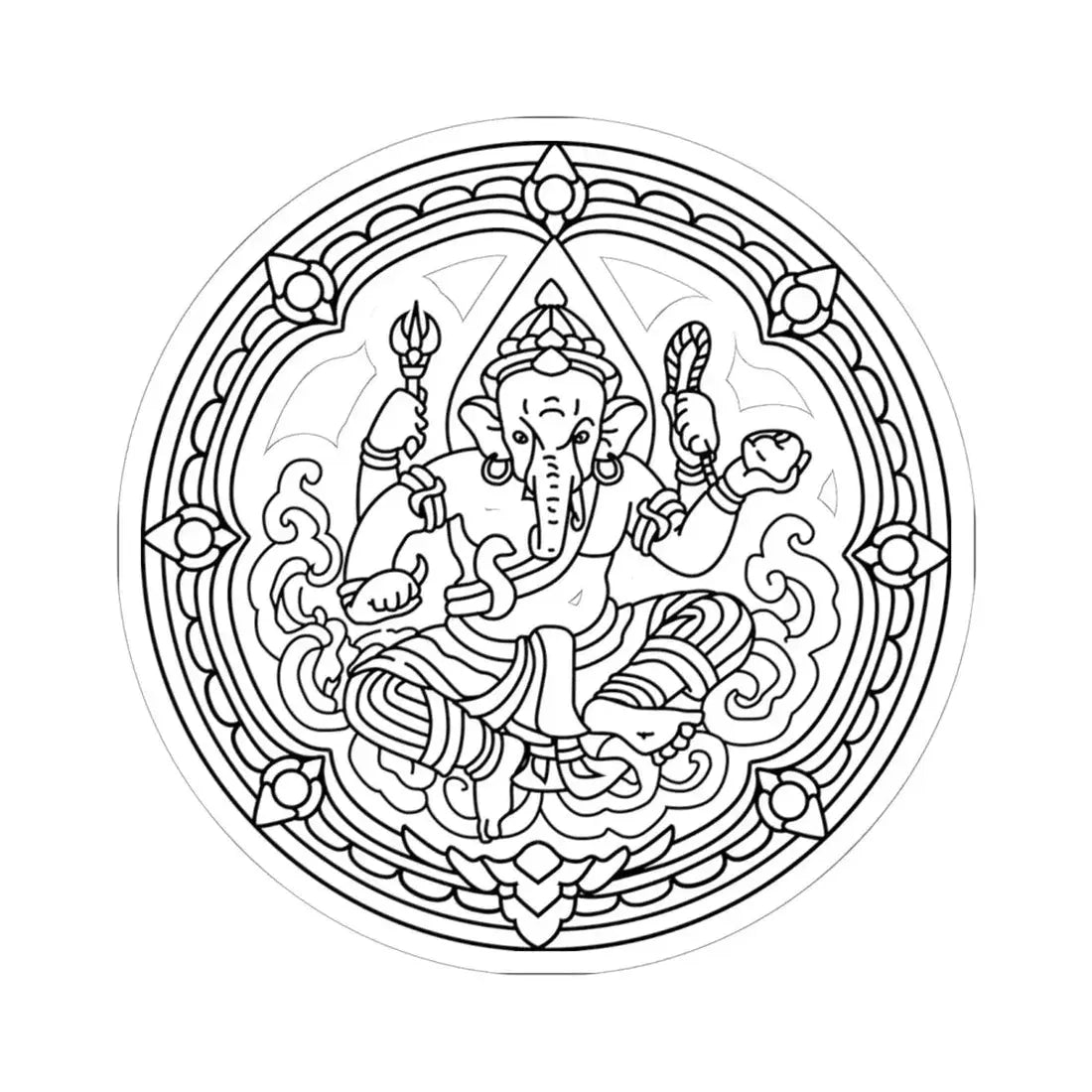 Thailand Fine Arts Dept Seal (Thailand) STICKER Vinyl Kiss-Cut Decal 6 Inch White - The Sticker Space