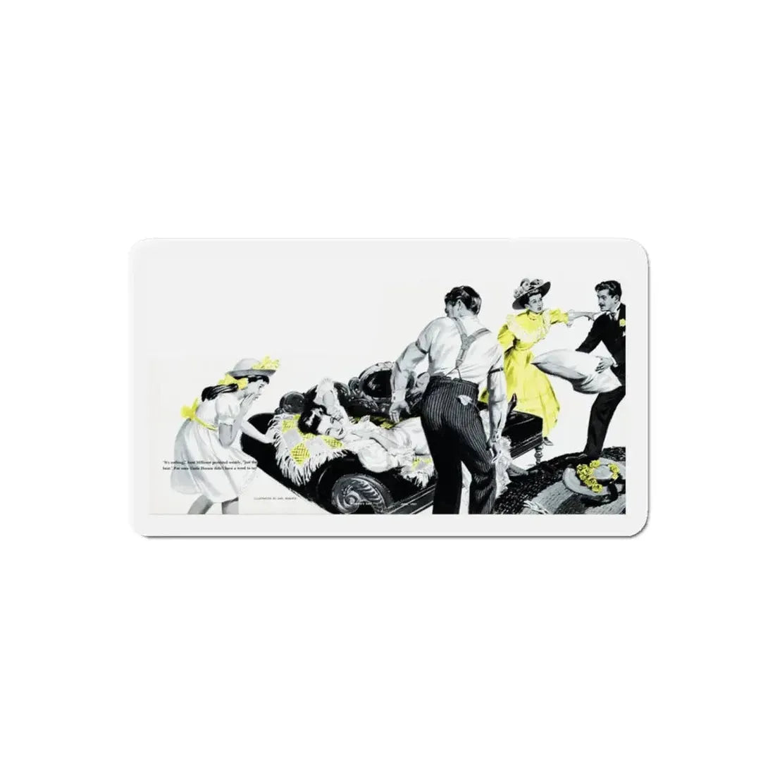 Thanks to Aunt Millicent, Woman's Day, June 1947 (Magazine Illustration) Refrigerator Magnet 6 Inch Die-Cut - The Sticker Space