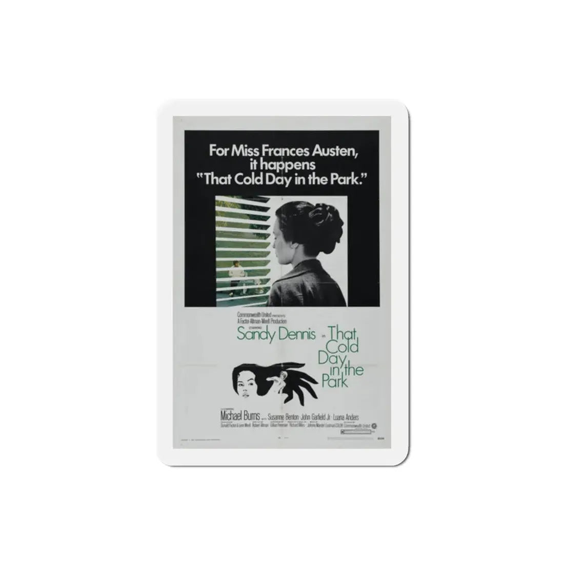 That Cold Day in the Park 1969 Movie Poster Refrigerator Magnet 2 Inch - The Sticker Space