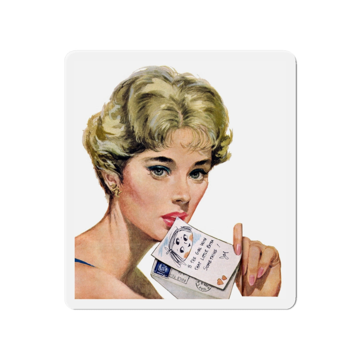 That Extra Something, Redbook, November 1957 (Magazine Illustration) Refrigerator Magnet-4 Inch-The Sticker Space