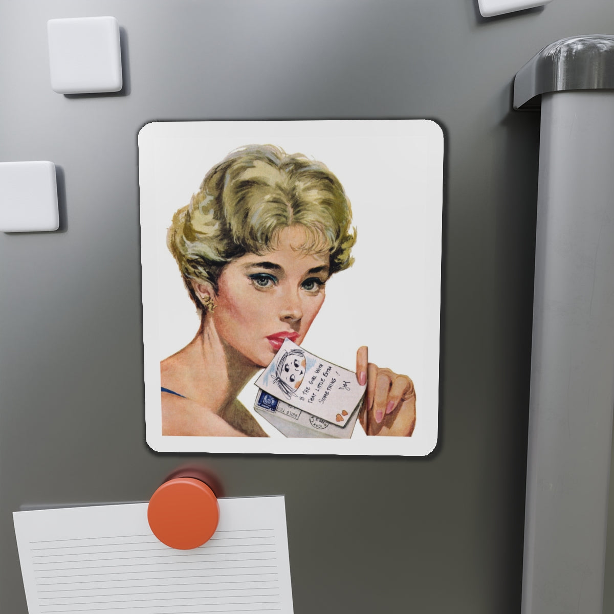 That Extra Something, Redbook, November 1957 (Magazine Illustration) Refrigerator Magnet-The Sticker Space