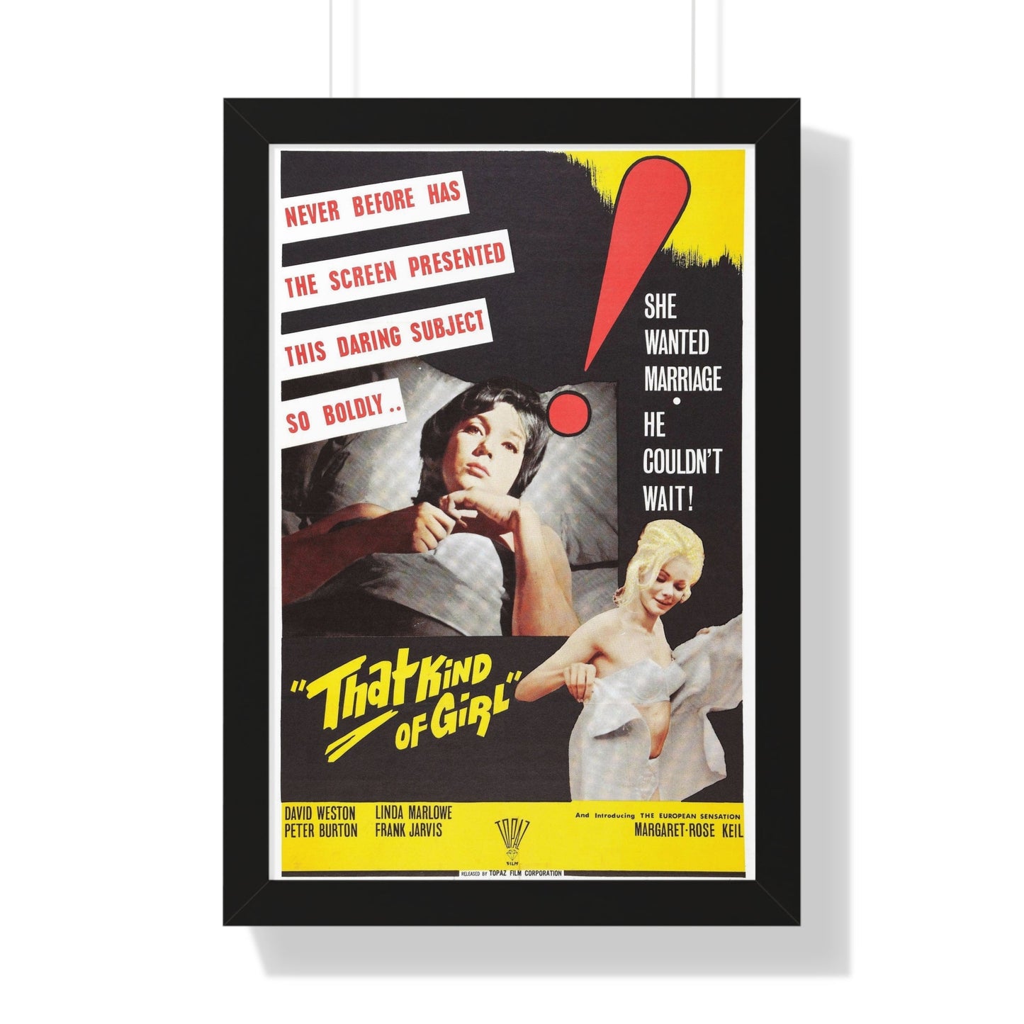 THAT KIND OF GIRL 1963 - Framed Movie Poster-16″ x 24″-The Sticker Space