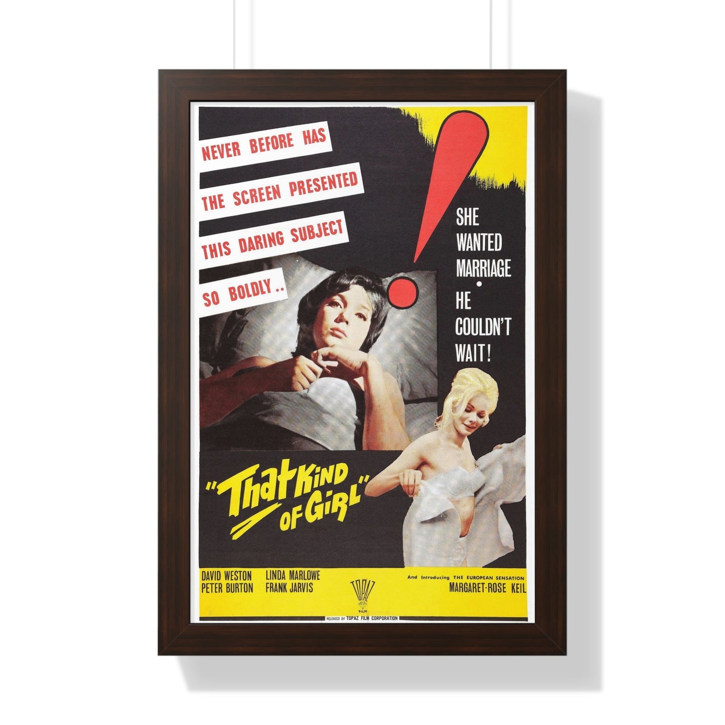 THAT KIND OF GIRL 1963 - Framed Movie Poster-16″ x 24″-The Sticker Space