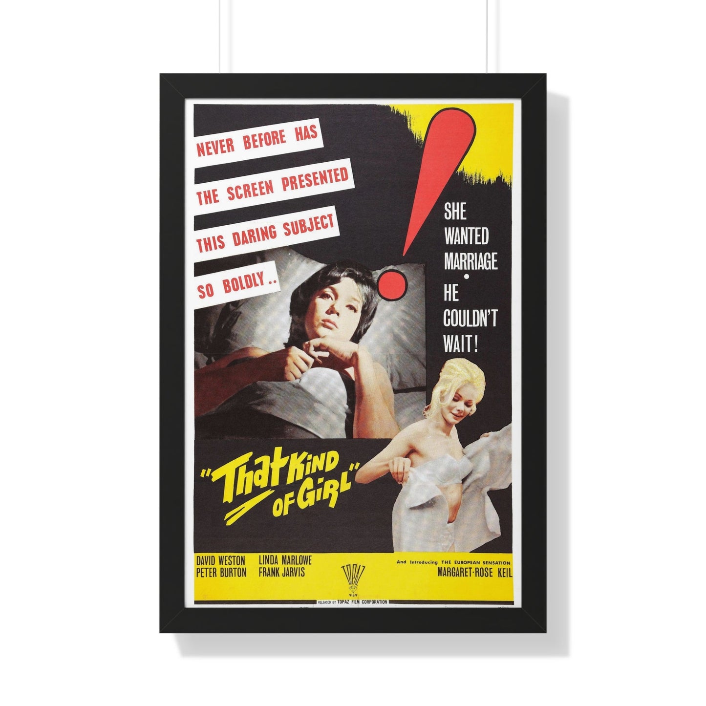 THAT KIND OF GIRL 1963 - Framed Movie Poster-20" x 30"-The Sticker Space