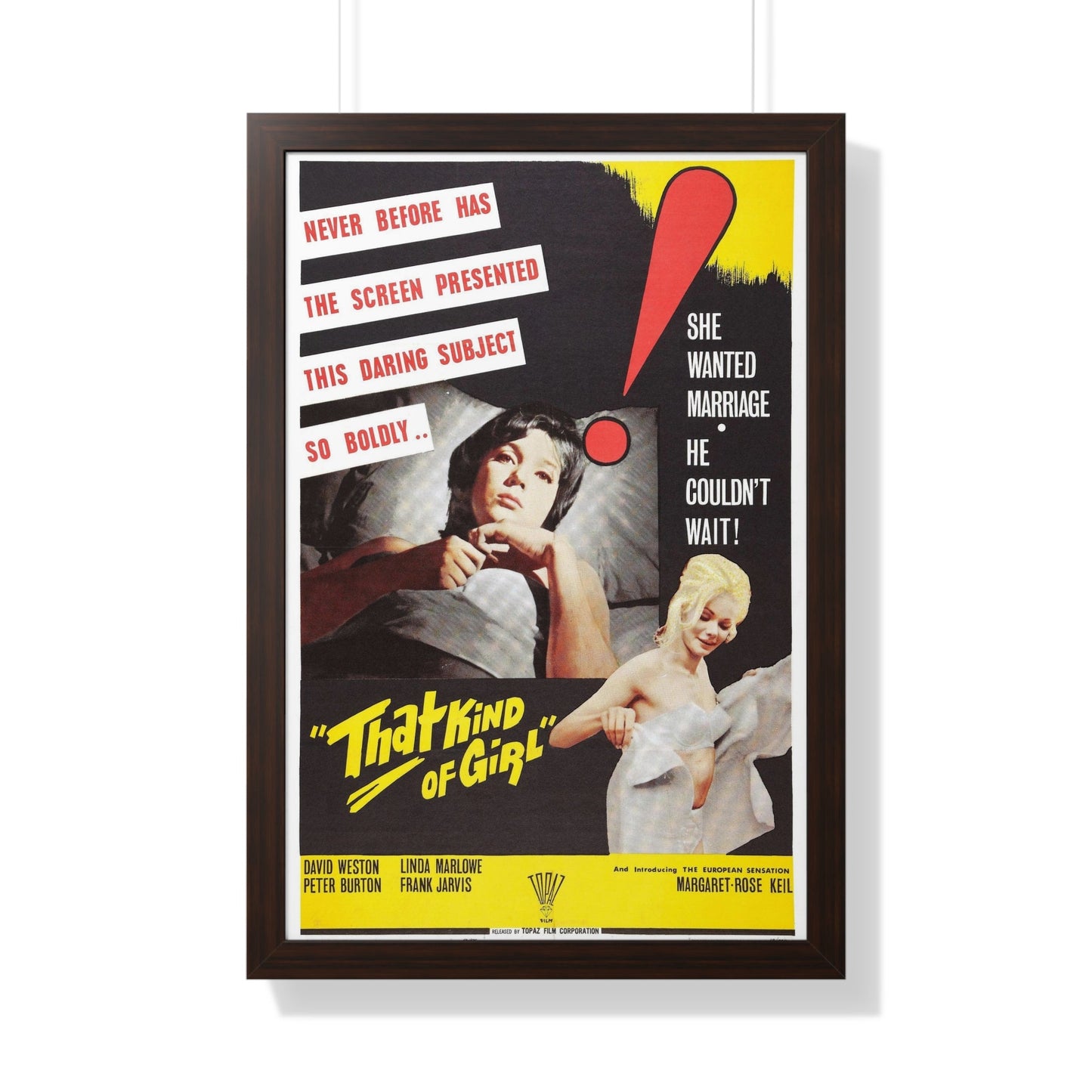 THAT KIND OF GIRL 1963 - Framed Movie Poster-20" x 30"-The Sticker Space