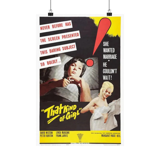 THAT KIND OF GIRL 1963 - Paper Movie Poster 12″ x 18″ Matte - The Sticker Space