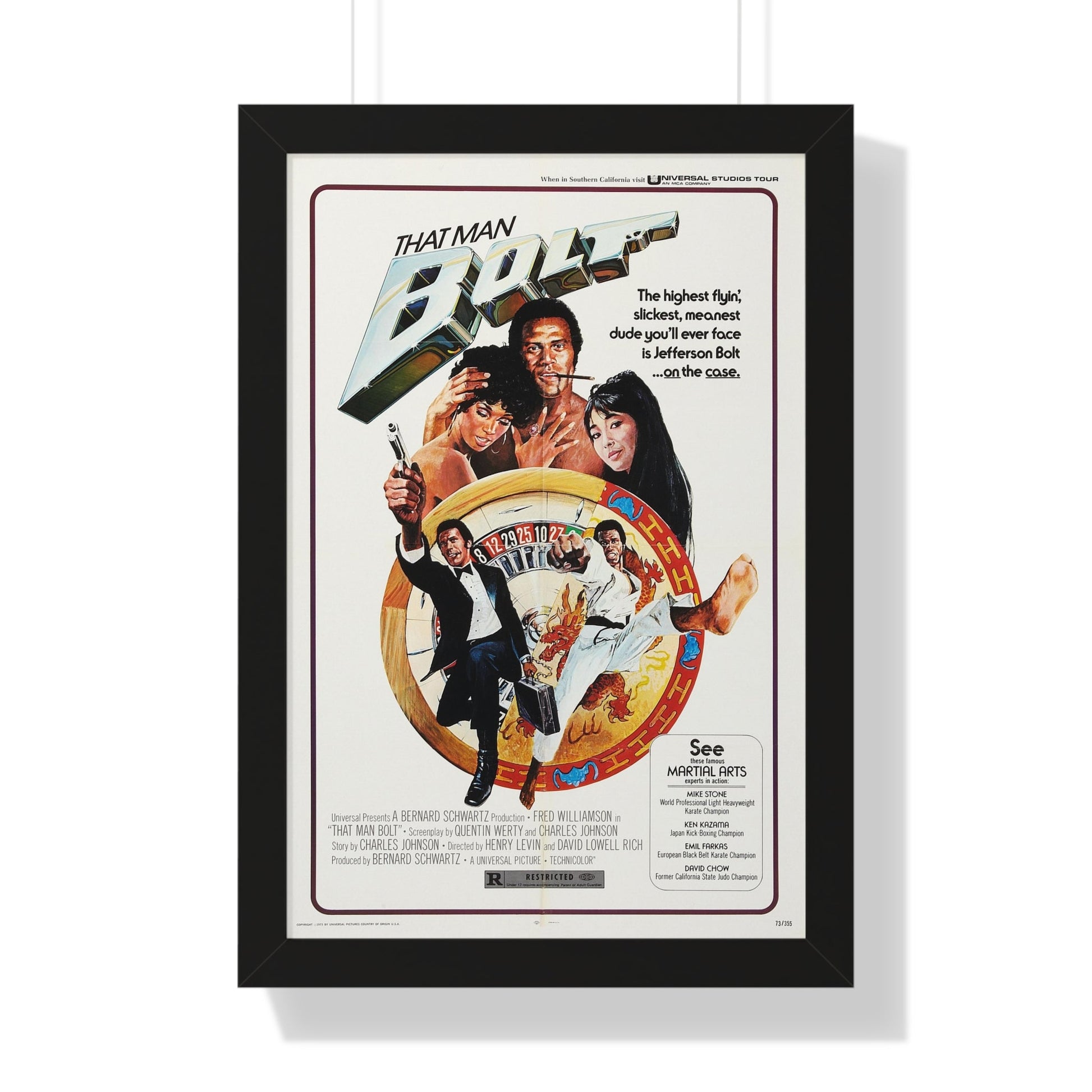 THAT MAN BOLT 1973 - Framed Movie Poster-16″ x 24″-The Sticker Space