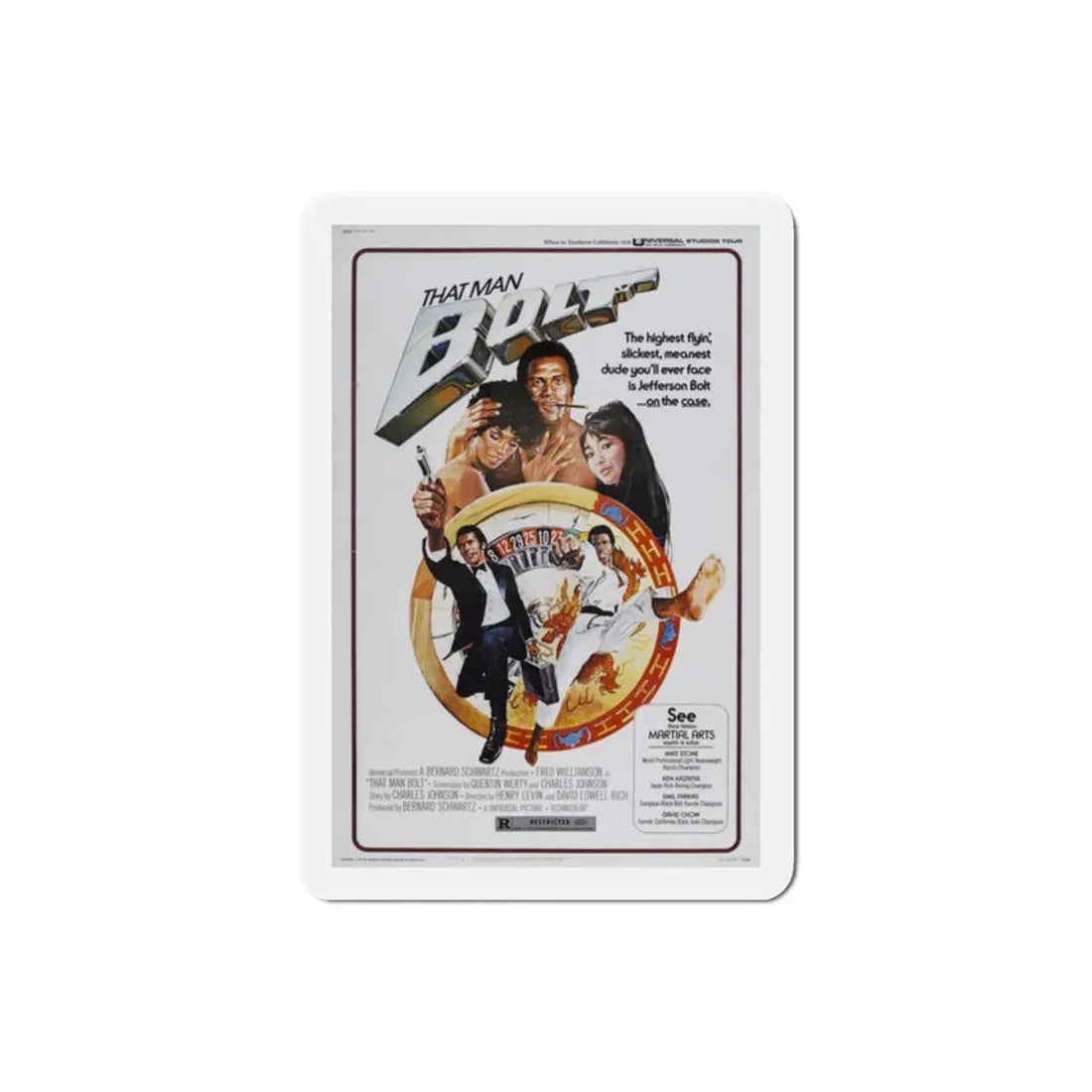 That Man Bolt 1973 Movie Poster Refrigerator Magnet 2 Inch - The Sticker Space