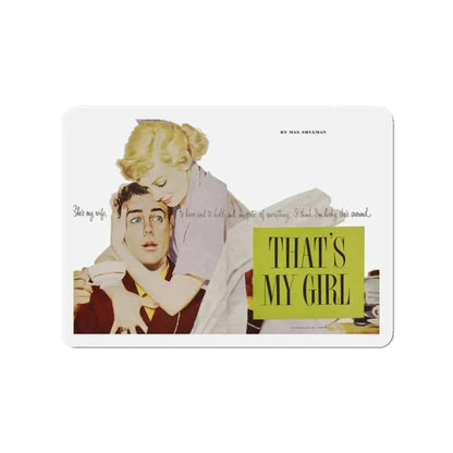 That's My Girl, Good Housekeeping, July 1951 (Magazine Illustration) Refrigerator Magnet 3 Inch Die-Cut - The Sticker Space