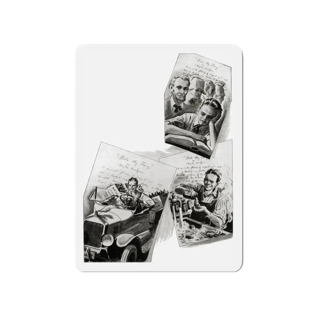 That's My Story, Liberty magazine, November 12, 1938 (Magazine Illustration) Refrigerator Magnet 4 Inch Die-Cut - The Sticker Space