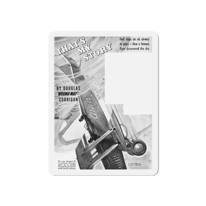 That's My Story, Liberty, November 19, 1938 (Magazine Illustration) Refrigerator Magnet 3 Inch Die-Cut - The Sticker Space