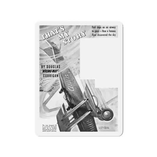 That's My Story, Liberty, November 19, 1938 (Magazine Illustration) Refrigerator Magnet 6 Inch Die-Cut - The Sticker Space