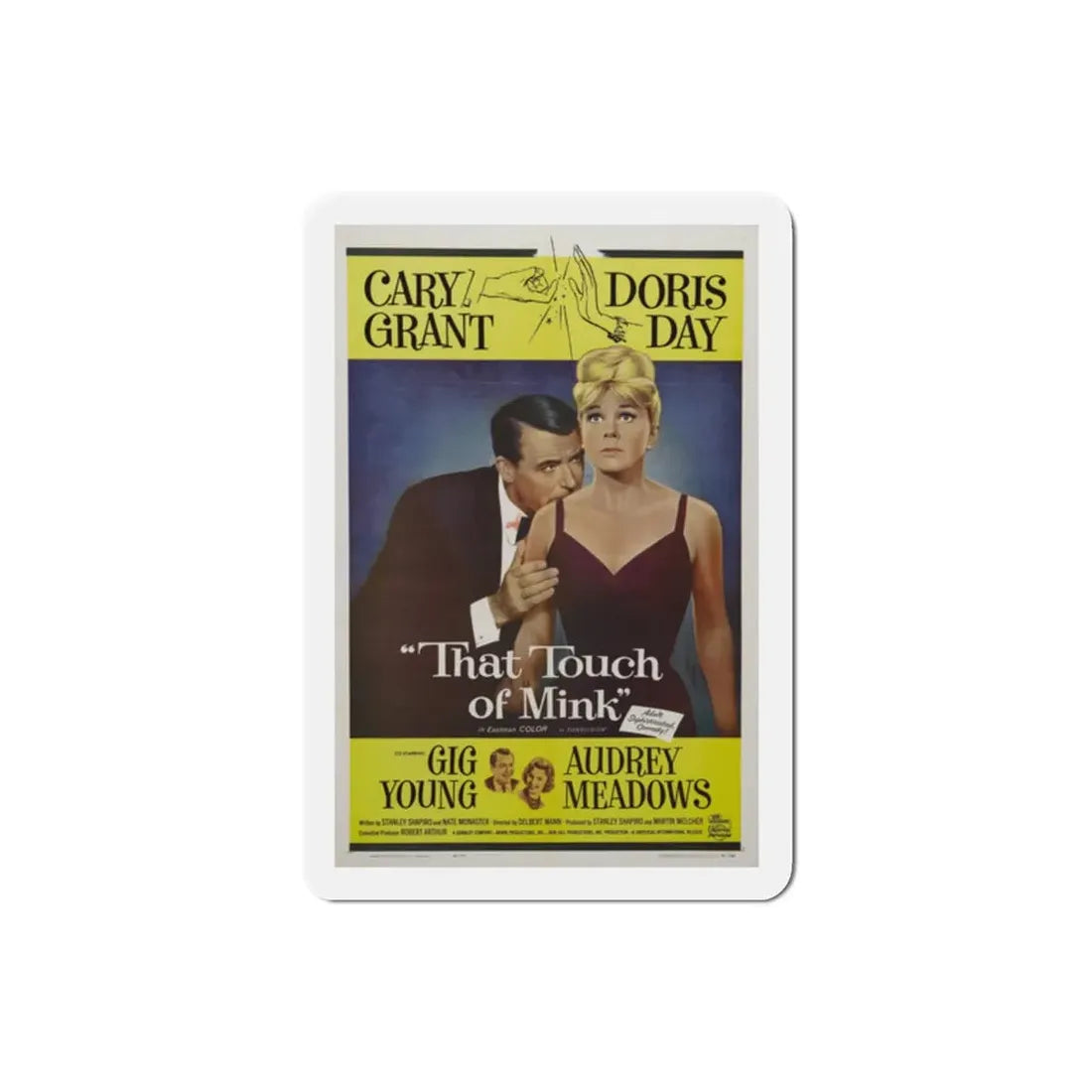 That Touch of Mink 1962 Movie Poster Refrigerator Magnet 2 Inch - The Sticker Space