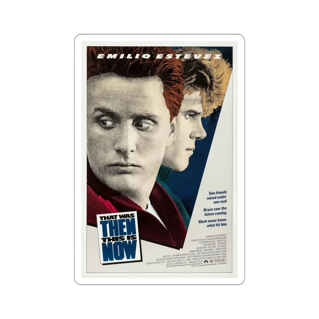 That Was Then This Is Now 1985 Movie Poster STICKER Vinyl Die-Cut Decal 5 Inch - The Sticker Space