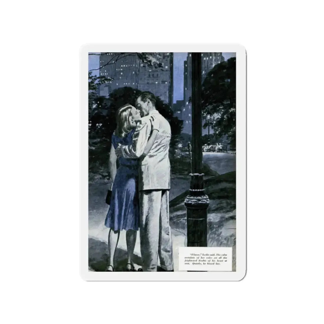 That wonderful moment, Redbook, October 1946 (Magazine Illustration) Refrigerator Magnet 2 Inch Die-Cut - The Sticker Space