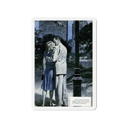 That wonderful moment, Redbook, October 1946 (Magazine Illustration) Refrigerator Magnet 2 Inch Die-Cut - The Sticker Space