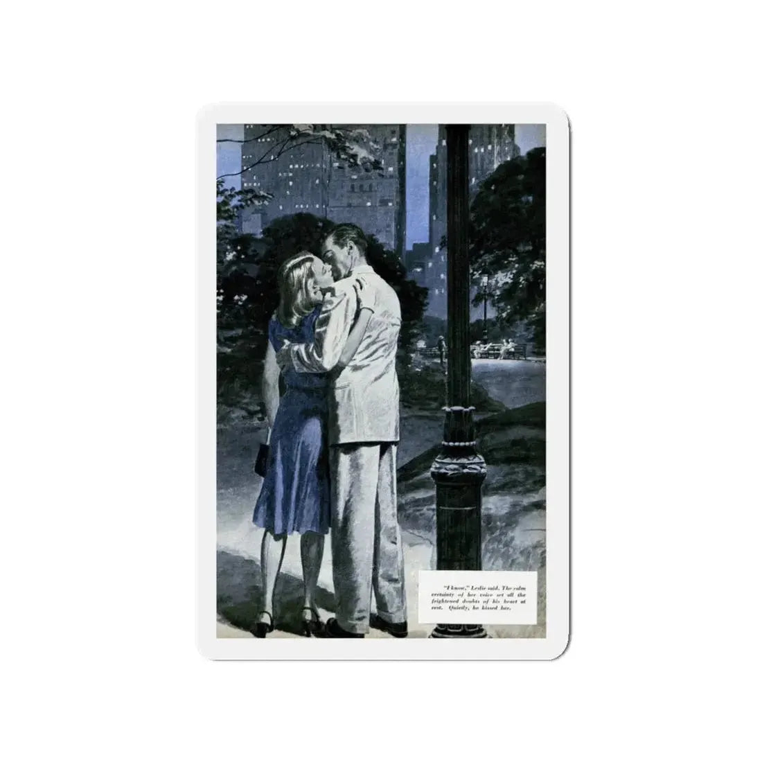 That wonderful moment, Redbook, October 1946 (Magazine Illustration) Refrigerator Magnet 3 Inch Die-Cut - The Sticker Space