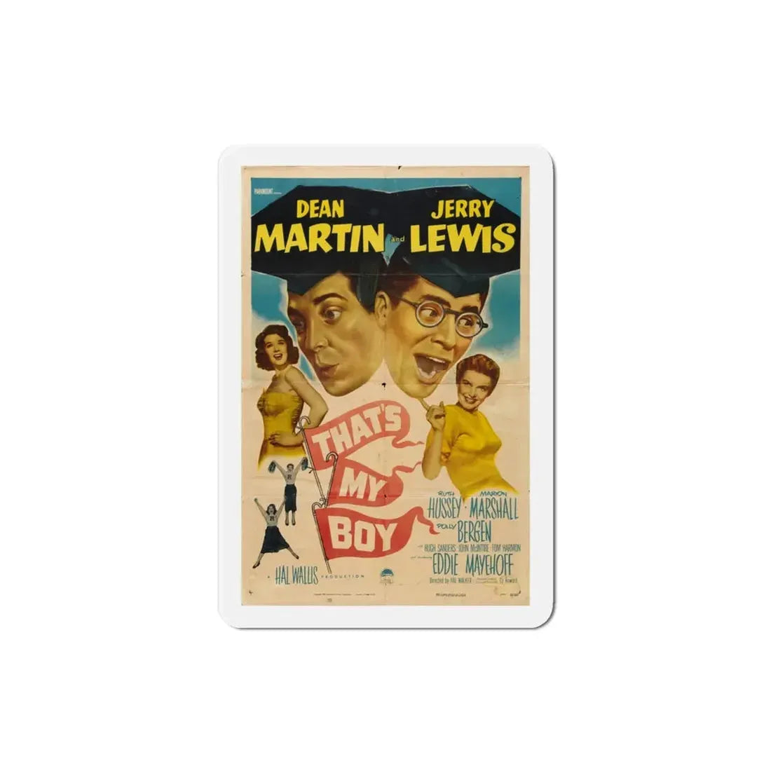 Thats My Boy 1951 Movie Poster Refrigerator Magnet 3 Inch - The Sticker Space
