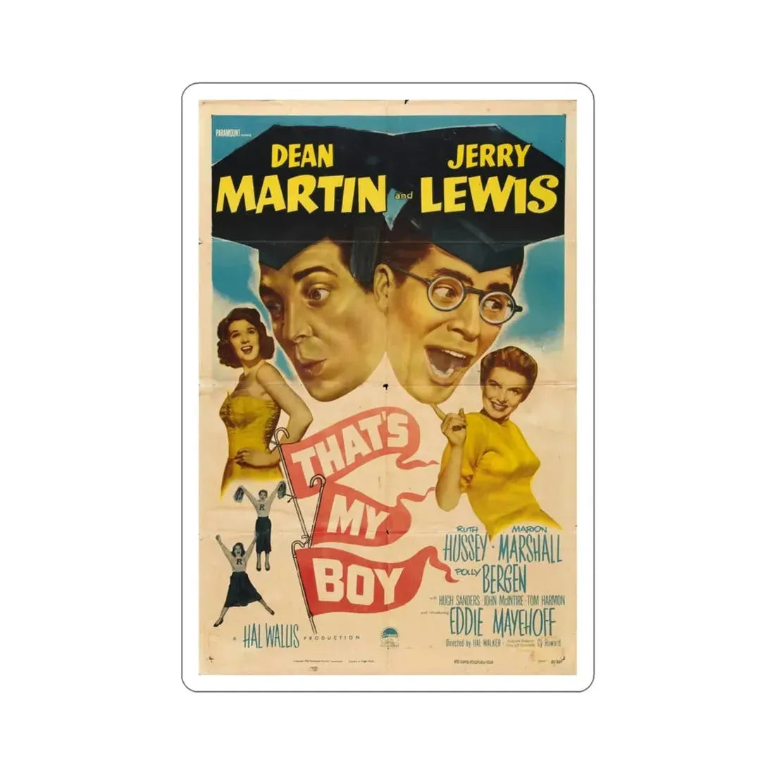 Thats My Boy 1951 Movie Poster STICKER Vinyl Die-Cut Decal 3 Inch - The Sticker Space
