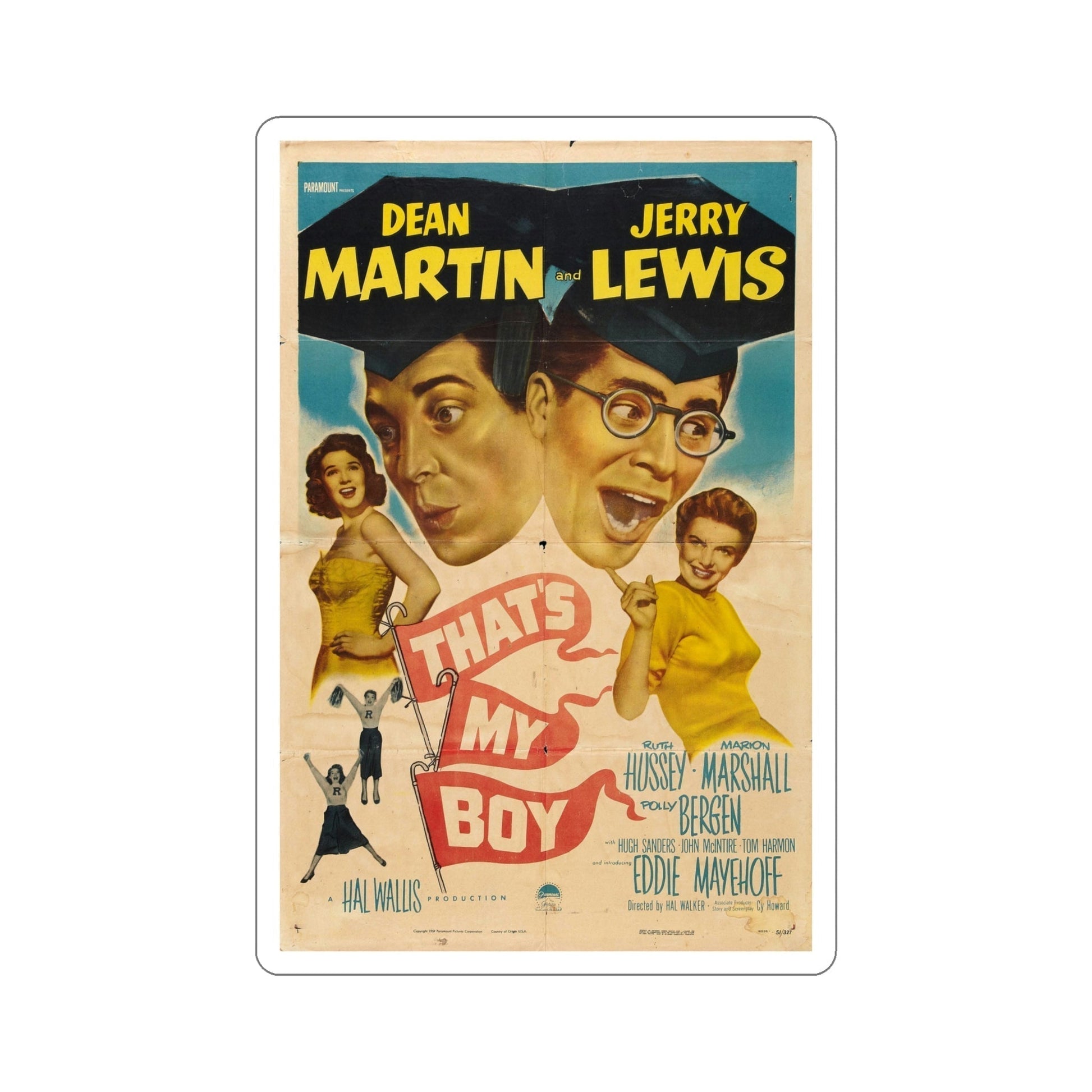 Thats My Boy 1951 Movie Poster STICKER Vinyl Die-Cut Decal-5 Inch-The Sticker Space