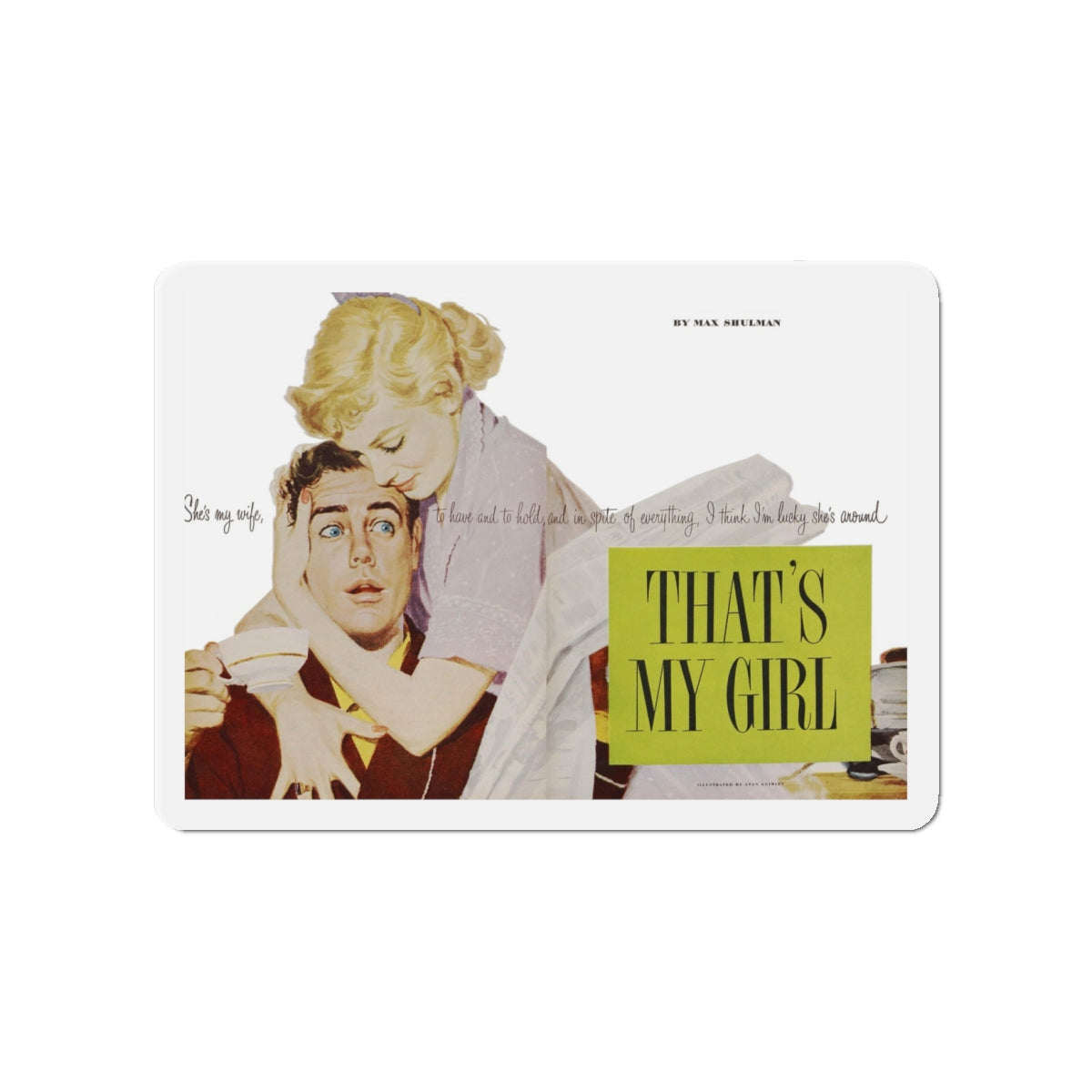 That's My Girl, Good Housekeeping, July 1951 (Magazine Illustration) Refrigerator Magnet-4 Inch-The Sticker Space