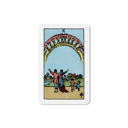 The 10 of Cups (Tarot Card) Refrigerator Magnet 5 Inch - The Sticker Space