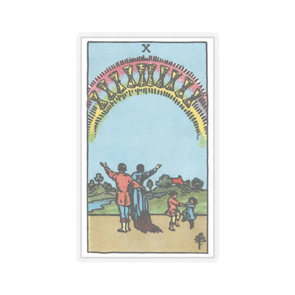 The 10 of Cups (Tarot Card) STICKER Vinyl Kiss-Cut Decal 3 Inch Transparent - The Sticker Space