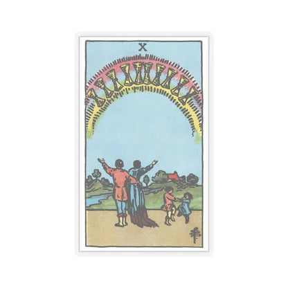 The 10 of Cups (Tarot Card) STICKER Vinyl Kiss-Cut Decal 6 Inch Transparent - The Sticker Space