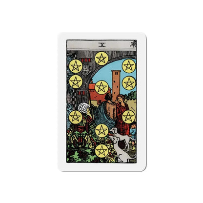 The 10 of Pentacles (Tarot Card) Refrigerator Magnet 2 Inch - The Sticker Space
