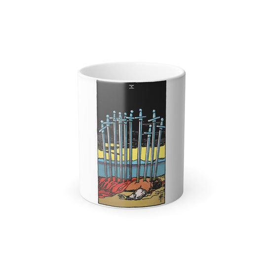 The 10 of Swords (Tarot Card) Color Changing Mug 11oz-11oz-The Sticker Space