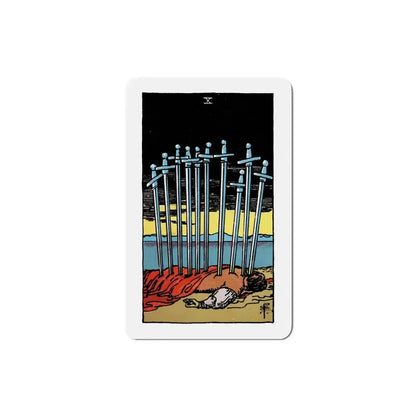 The 10 of Swords (Tarot Card) Refrigerator Magnet 5 Inch - The Sticker Space