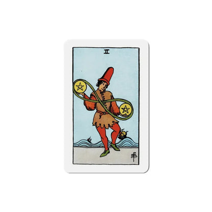 The 2 of Pentacles (Tarot Card) Refrigerator Magnet 5 Inch - The Sticker Space