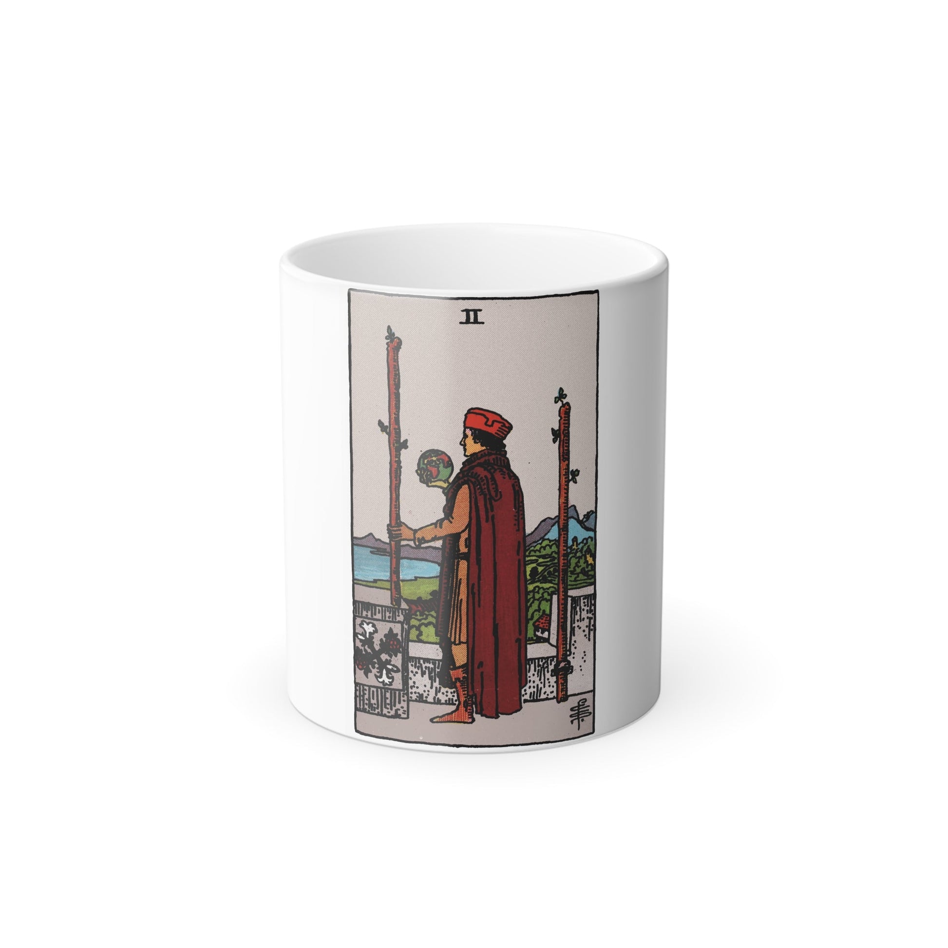 The 2 of Wands (Tarot Card) Color Changing Mug 11oz-11oz-The Sticker Space