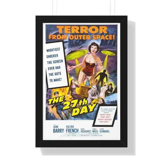 THE 27TH DAY 1957 - Framed Movie Poster 16″ x 24″ Black - The Sticker Space