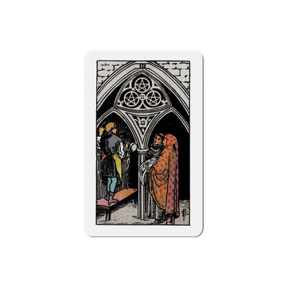 The 3 of Pentacles (Tarot Card) Refrigerator Magnet 3 Inch - The Sticker Space