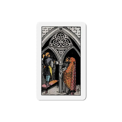 The 3 of Pentacles (Tarot Card) Refrigerator Magnet 4 Inch - The Sticker Space