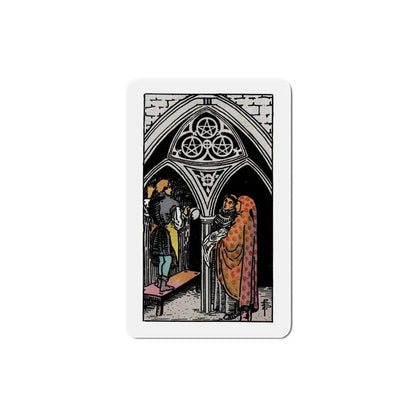 The 3 of Pentacles (Tarot Card) Refrigerator Magnet 6 Inch - The Sticker Space