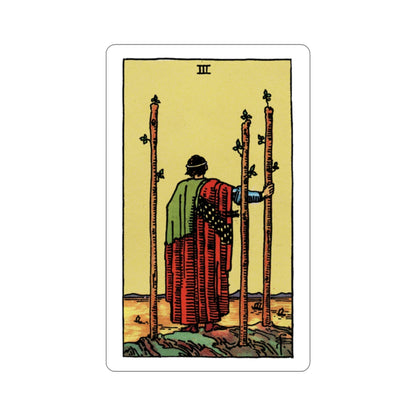 The 3 of Wands (Rider Waite Tarot Deck) STICKER Vinyl Die-Cut Decal-2 Inch-The Sticker Space