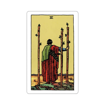 The 3 of Wands (Rider Waite Tarot Deck) STICKER Vinyl Die-Cut Decal 2 Inch - The Sticker Space