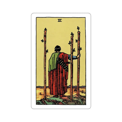 The 3 of Wands (Rider Waite Tarot Deck) STICKER Vinyl Die-Cut Decal 4 Inch - The Sticker Space
