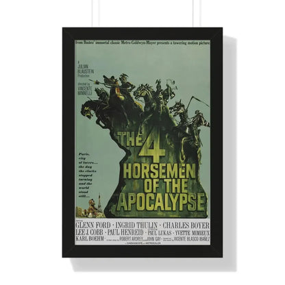 THE 4 HORSEMEN OF THE APOCALYPSE 1962 - Framed Movie Poster 16″ x 24″ Black - The Sticker Space