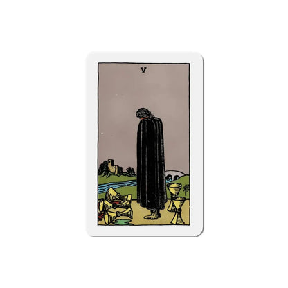The 5 of Cups (Tarot Card) Refrigerator Magnet 4 Inch - The Sticker Space